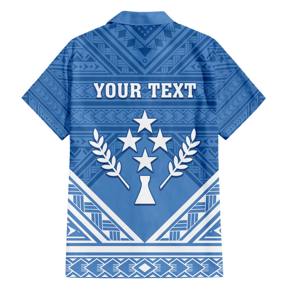 Personalised Kosrae State Gospel Day Family Matching Off Shoulder Short Dress and Hawaiian Shirt Simple Style