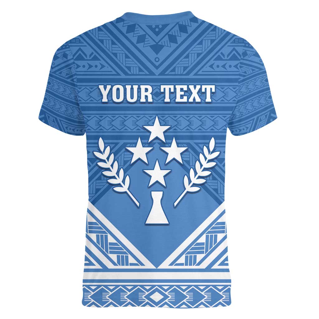 Personalised Kosrae State Gospel Day Women V-Neck T-Shirt Simple Style