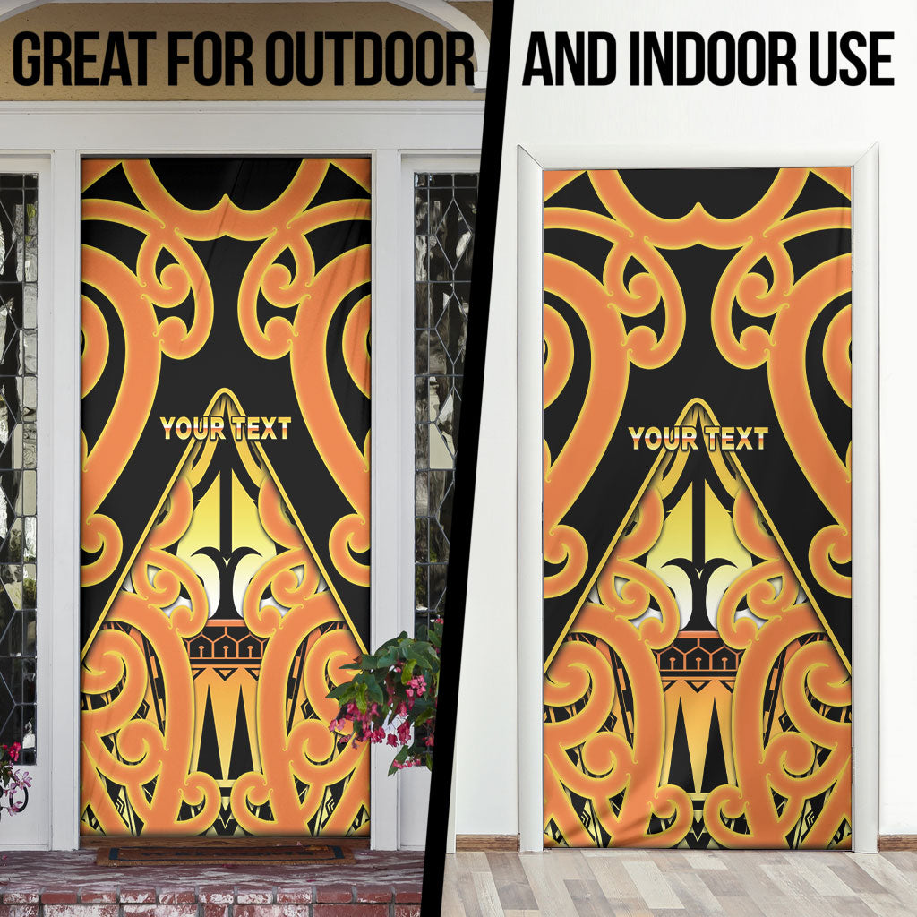 Personalised New Zealand Te Tairawhiti Door Cover Maori Koru Pattern LT05 - Polynesian Pride