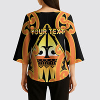 Personalised New Zealand Te Tairawhiti Kimono Sleeve Blouse Maori Koru Pattern LT05 - Polynesian Pride