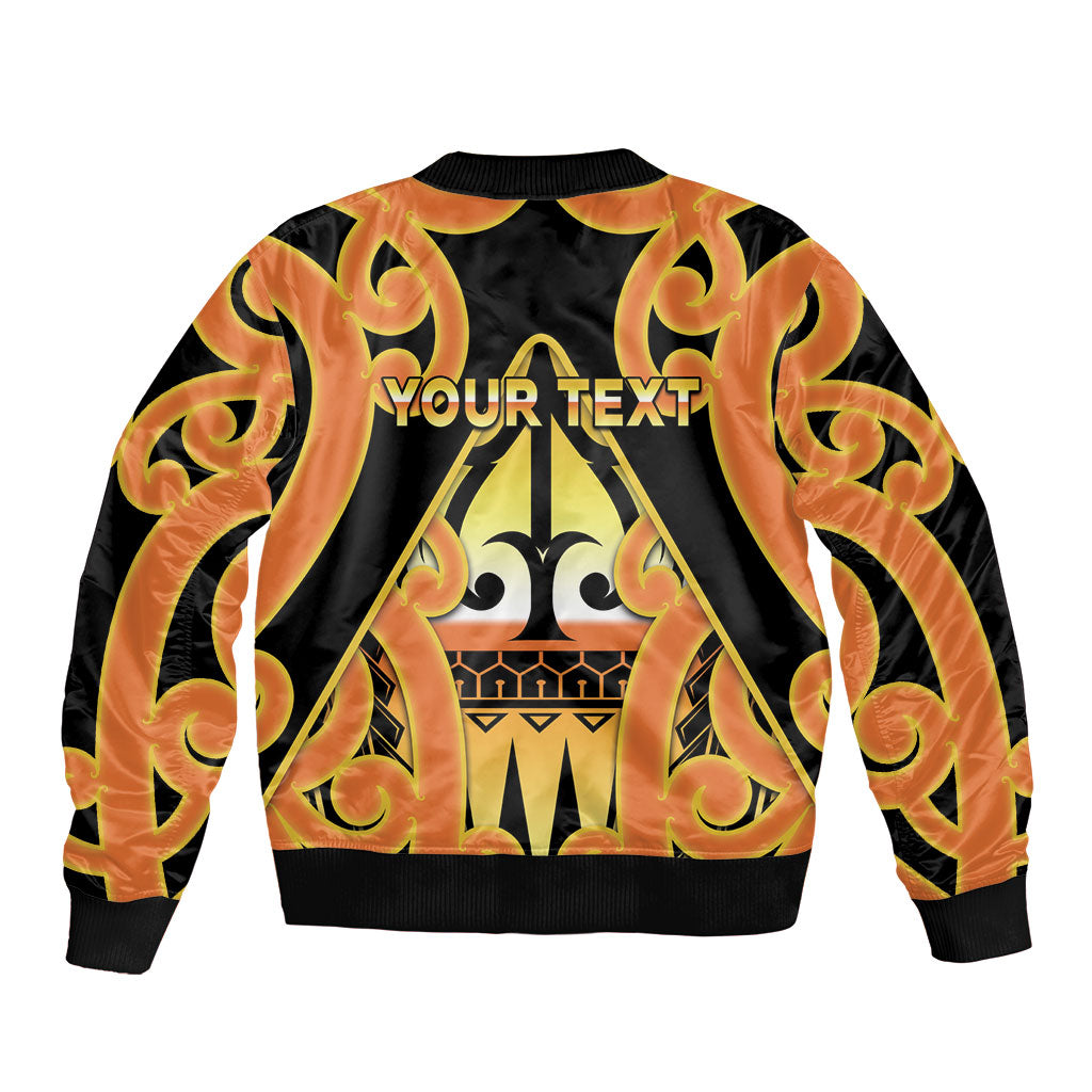 Personalised New Zealand Te Tairawhiti Sleeve Zip Bomber Jacket Maori Koru Pattern LT05 - Polynesian Pride