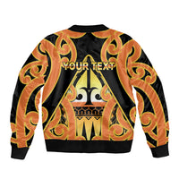 Personalised New Zealand Te Tairawhiti Sleeve Zip Bomber Jacket Maori Koru Pattern LT05 - Polynesian Pride