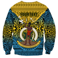 Personalized Vanuatu Sanma Province Sweatshirt Coat Of Arms And Namele Fern Polynesian Pattern LT05 - Polynesian Pride