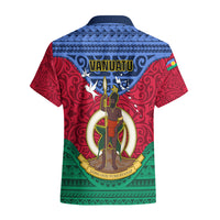 Vanuatu Shefa Province Hawaiian Shirt Coat Of Arms And Namele Fern Polynesian Pattern LT05 - Polynesian Pride