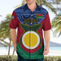 Personalized Vanuatu Shefa Province Hawaiian Shirt Coat Of Arms And Namele Fern Polynesian Pattern LT05 - Polynesian Pride