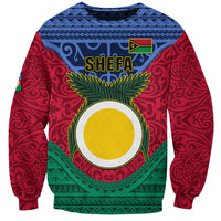Personalized Vanuatu Shefa Province Sweatshirt Coat Of Arms And Namele Fern Polynesian Pattern LT05 Unisex Red - Polynesian Pride
