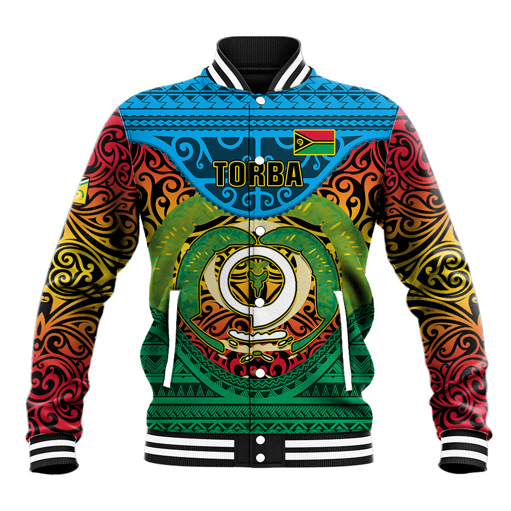 Vanuatu Torba Province Baseball Jacket Vanuatuan Coat Of Arms Polynesian Pattern LT05 Unisex Green - Polynesian Pride