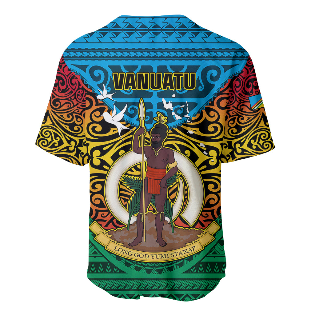 Vanuatu Torba Province Baseball Jersey Vanuatuan Coat Of Arms Polynesian Pattern LT05 - Polynesian Pride