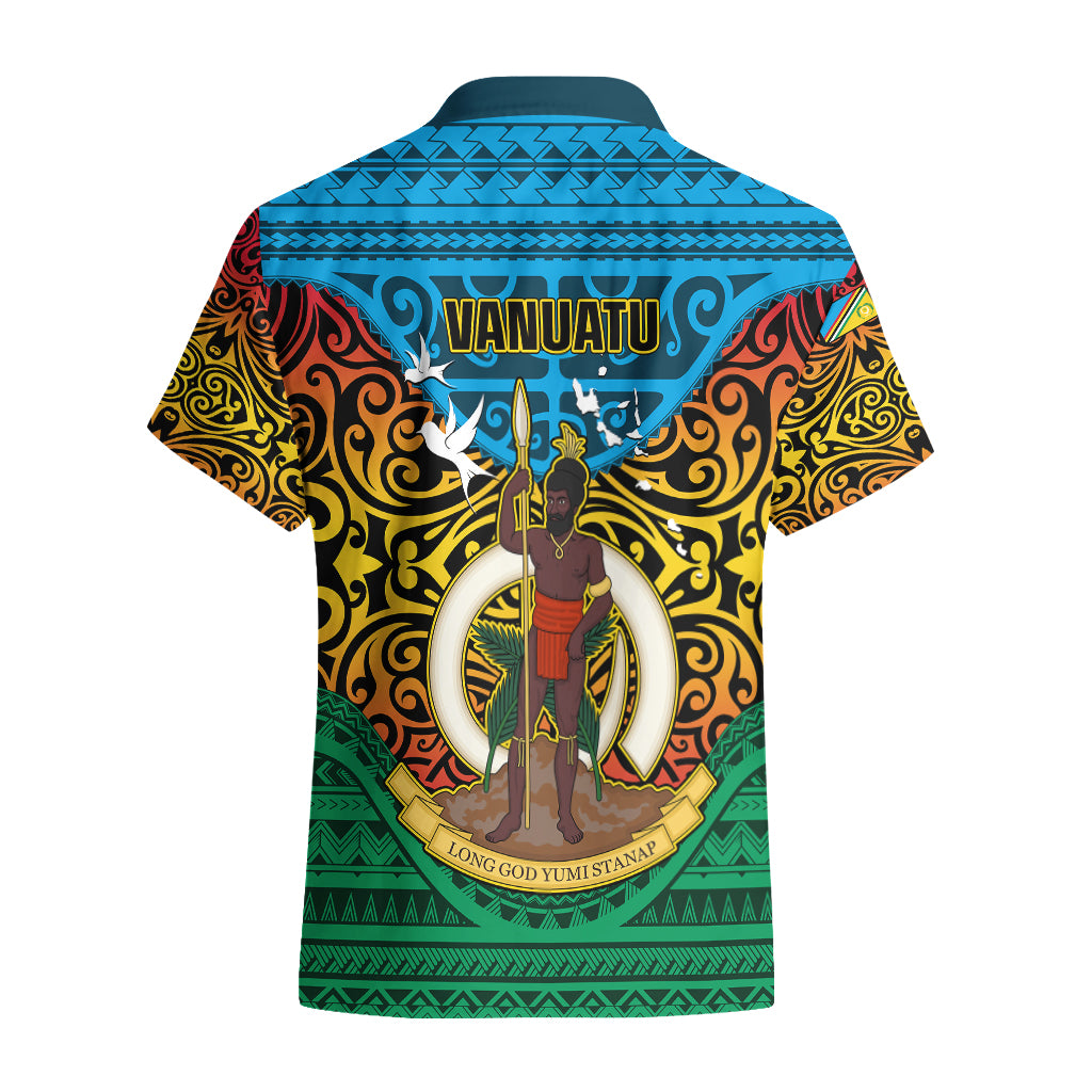 Vanuatu Torba Province Hawaiian Shirt Vanuatuan Coat Of Arms Polynesian Pattern LT05 - Polynesian Pride