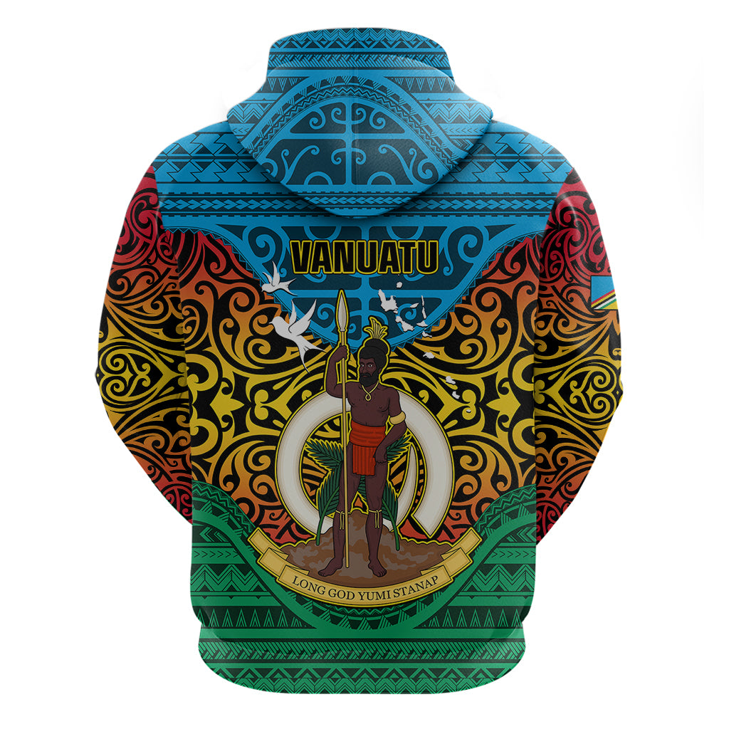 Vanuatu Torba Province Hoodie Vanuatuan Coat Of Arms Polynesian Pattern LT05 - Polynesian Pride