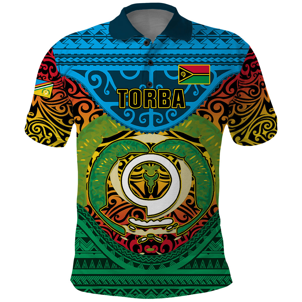 Vanuatu Torba Province Polo Shirt Vanuatuan Coat Of Arms Polynesian Pattern LT05 Green - Polynesian Pride
