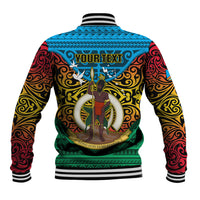 Personalized Vanuatu Torba Province Baseball Jacket Vanuatuan Coat Of Arms Polynesian Pattern LT05 - Polynesian Pride