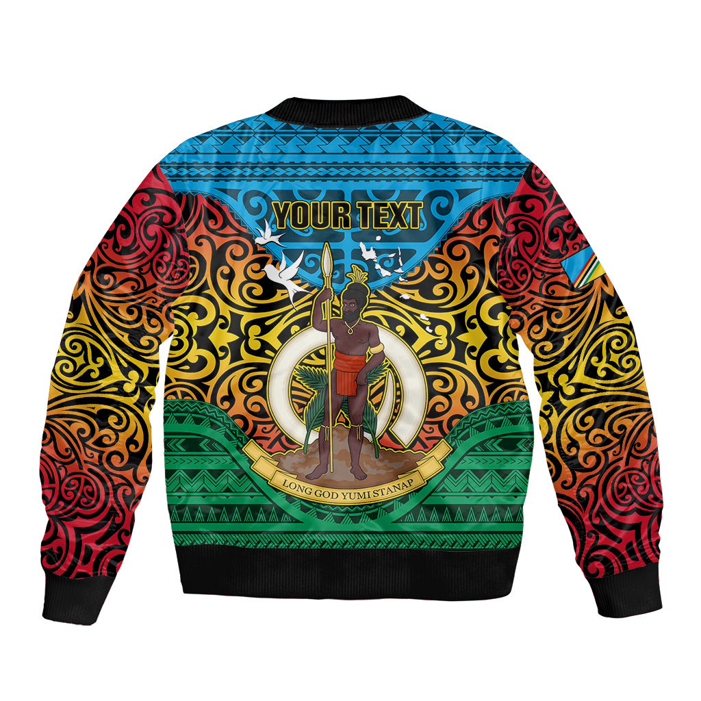 Personalized Vanuatu Torba Province Bomber Jacket Vanuatuan Coat Of Arms Polynesian Pattern LT05 - Polynesian Pride