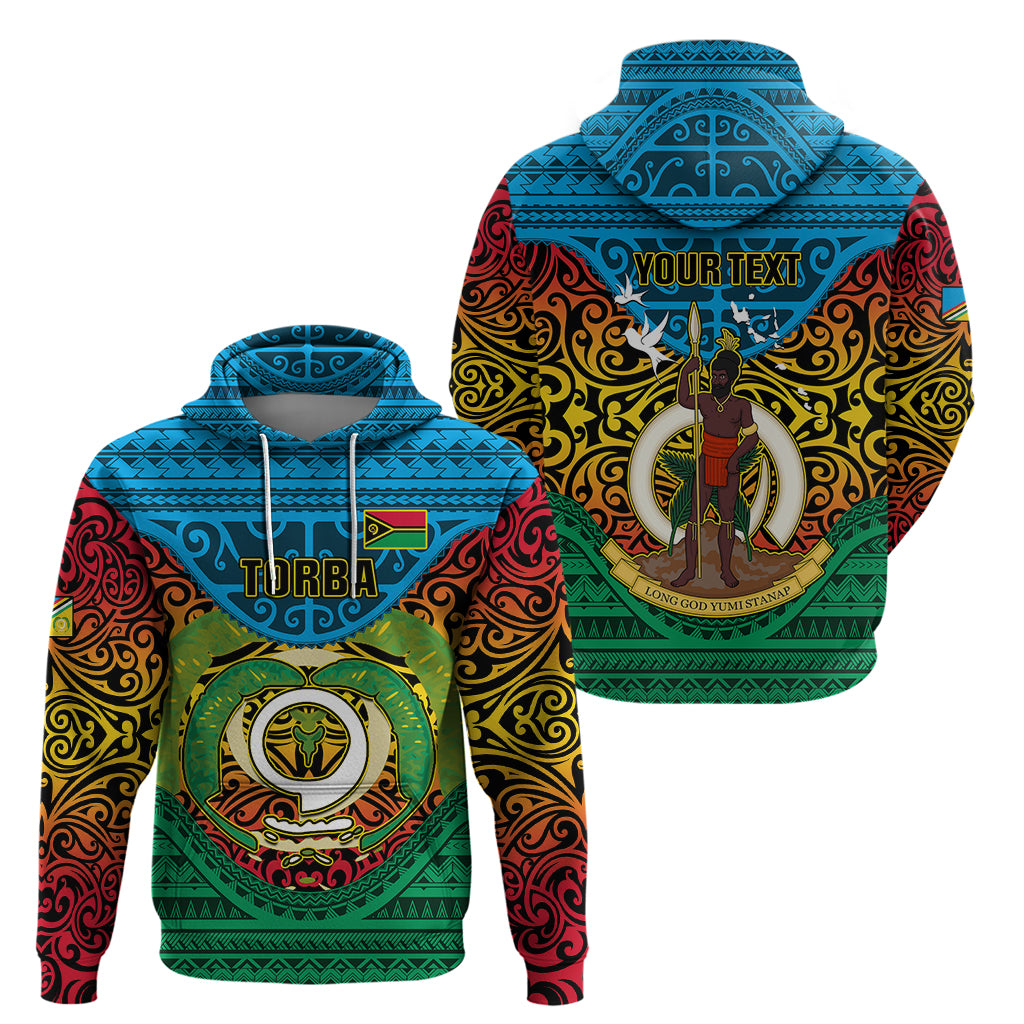 Personalized Vanuatu Torba Province Hoodie Vanuatuan Coat Of Arms Polynesian Pattern LT05 - Polynesian Pride