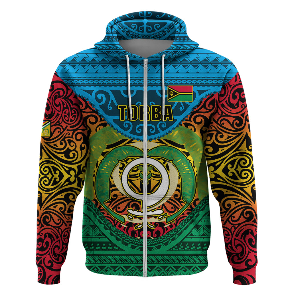 Personalized Vanuatu Torba Province Hoodie Vanuatuan Coat Of Arms Polynesian Pattern LT05 - Polynesian Pride