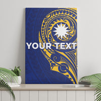 Personalised Nauru Angam Day Canvas Wall Art Gold Navy Tribal Pattern LT05 - Polynesian Pride