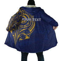 Personalised Nauru Angam Day Cloak Gold Navy Tribal Pattern LT05 - Polynesian Pride