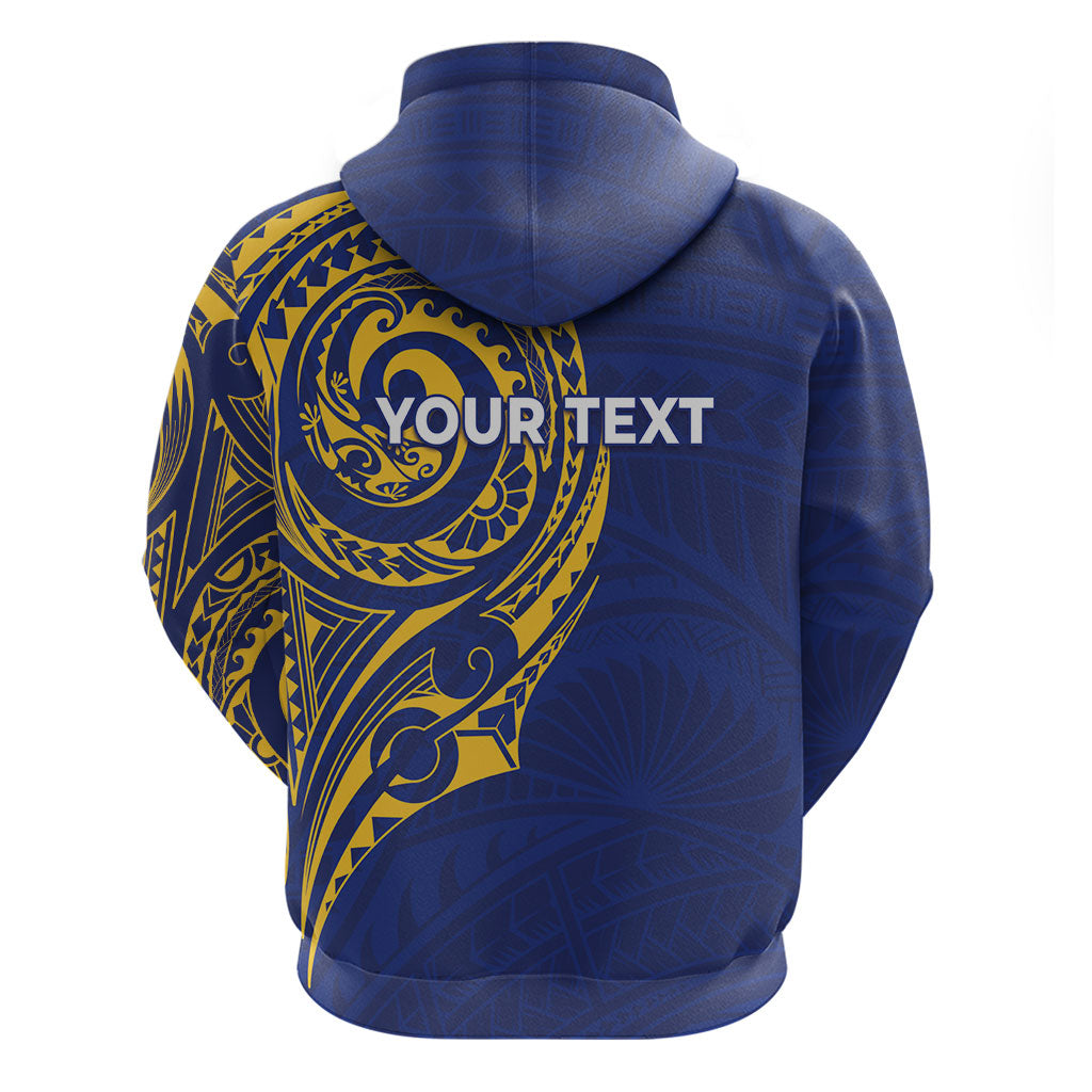 Personalised Nauru Angam Day Hoodie Gold Navy Tribal Pattern LT05 - Polynesian Pride