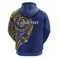 Personalised Nauru Angam Day Hoodie Gold Navy Tribal Pattern LT05 - Polynesian Pride