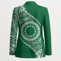 Cook Islands Gospel Day Blazer Green Tribal Curves LT05 - Polynesian Pride