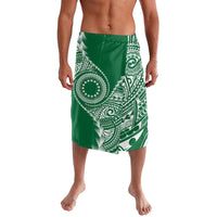 Cook Islands Gospel Day Lavalava Green Tribal Curves LT05 Green - Polynesian Pride