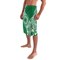Cook Islands Gospel Day Lavalava Green Tribal Curves LT05 - Polynesian Pride