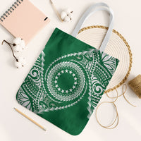 Cook Islands Gospel Day Tote Bag Green Tribal Curves LT05 White Strap One Size Green - Polynesian Pride