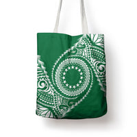 Cook Islands Gospel Day Tote Bag Green Tribal Curves LT05 - Polynesian Pride