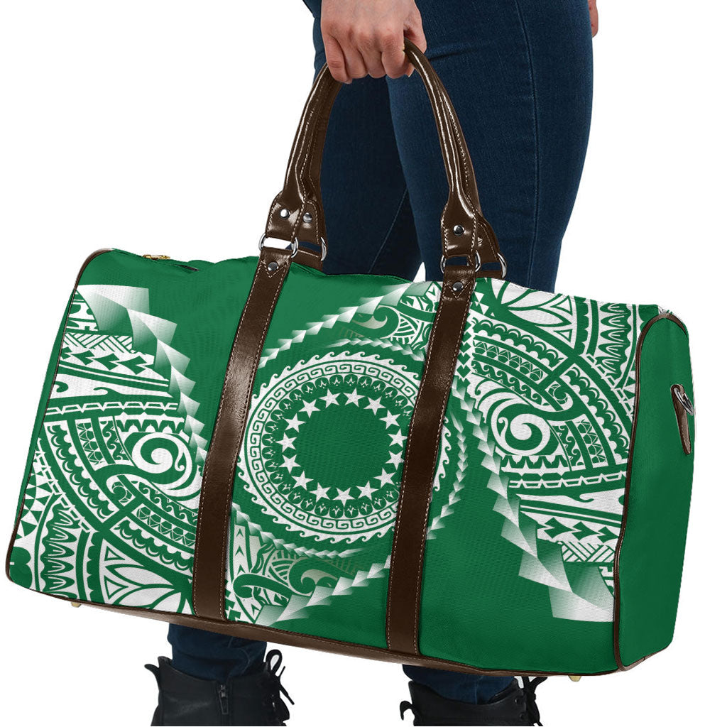 Cook Islands Gospel Day Travel Bag Green Tribal Curves LT05 - Polynesian Pride