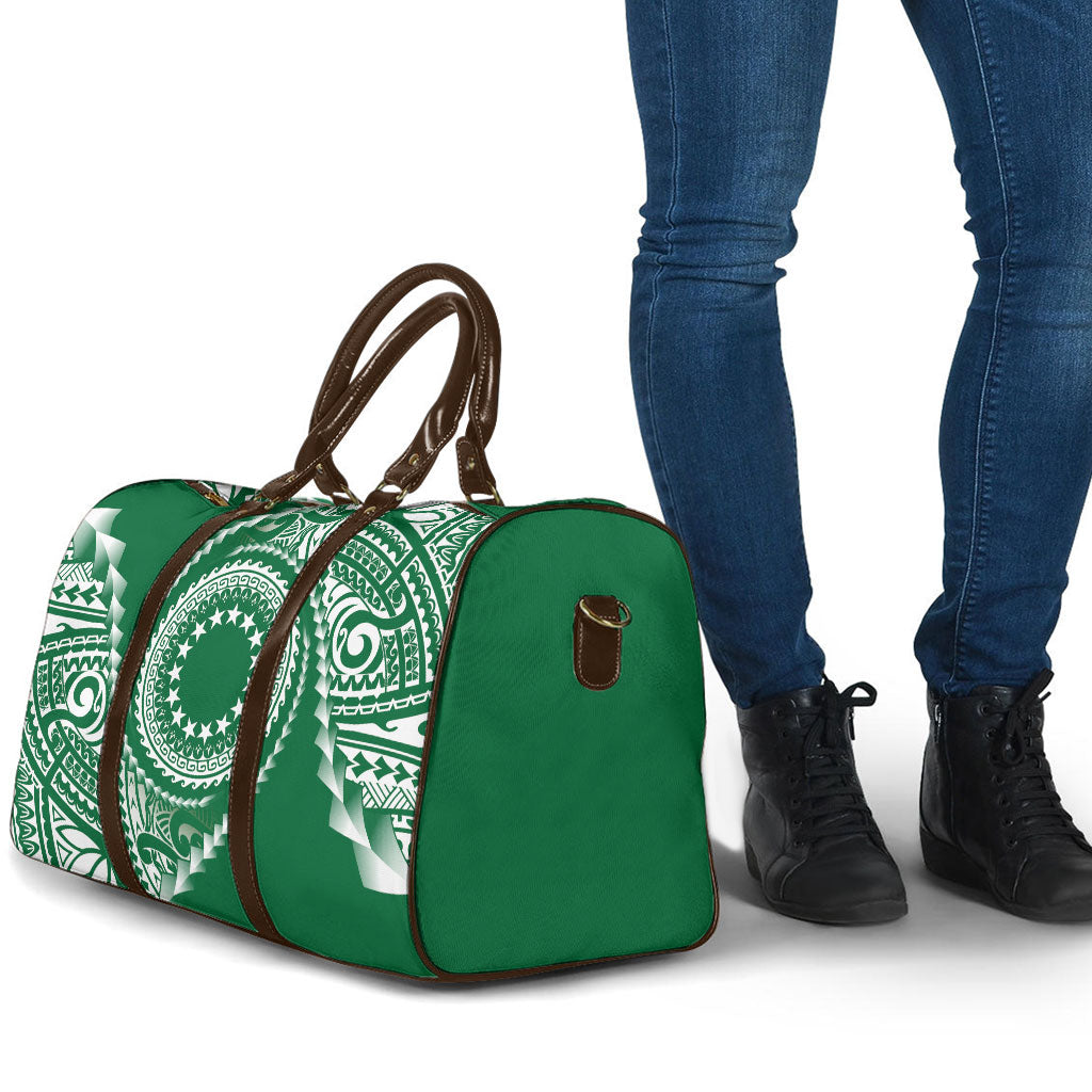 Cook Islands Gospel Day Travel Bag Green Tribal Curves LT05 - Polynesian Pride