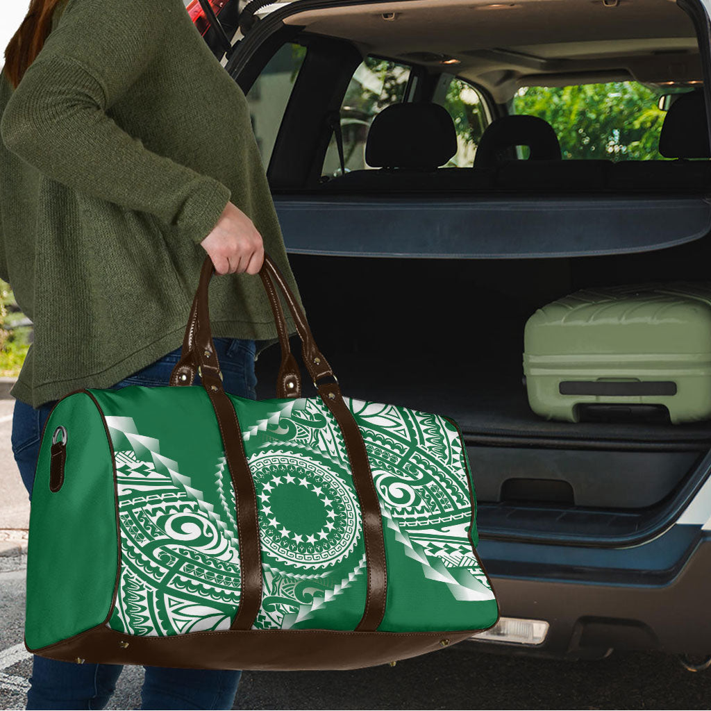 Cook Islands Gospel Day Travel Bag Green Tribal Curves LT05 - Polynesian Pride