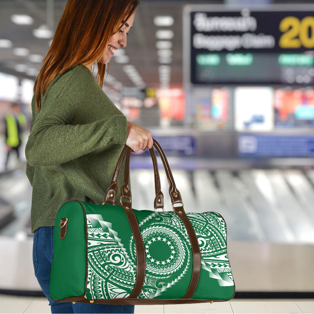 Cook Islands Gospel Day Travel Bag Green Tribal Curves LT05 - Polynesian Pride