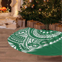 Cook Islands Gospel Day Tree Skirt Green Tribal Curves LT05 - Polynesian Pride