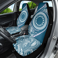 Cook Islands Gospel Day Car Seat Cover Blue Tribal Curves LT05 - Polynesian Pride
