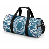 Cook Islands Gospel Day Duffle Bag Blue Tribal Curves LT05 - Polynesian Pride