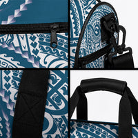 Cook Islands Gospel Day Duffle Bag Blue Tribal Curves LT05 - Polynesian Pride