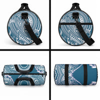 Cook Islands Gospel Day Duffle Bag Blue Tribal Curves LT05 - Polynesian Pride