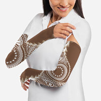 Cook Islands Gospel Day Arm Sleeves Brown Tribal Curves LT05 - Polynesian Pride