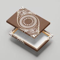 Cook Islands Gospel Day Canvas Wall Art Brown Tribal Curves LT05 - Polynesian Pride