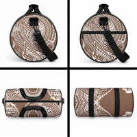 Cook Islands Gospel Day Duffle Bag Brown Tribal Curves LT05 - Polynesian Pride