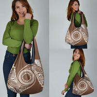 Cook Islands Gospel Day Grocery Bag Brown Tribal Curves LT05 - Polynesian Pride
