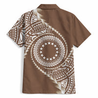 Cook Islands Gospel Day Hawaiian Shirt Brown Tribal Curves LT05 - Polynesian Pride