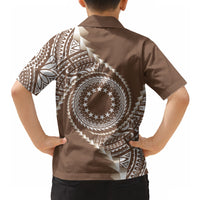 Cook Islands Gospel Day Hawaiian Shirt Brown Tribal Curves LT05 - Polynesian Pride