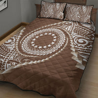 Cook Islands Gospel Day Quilt Bed Set Brown Tribal Curves LT05 - Polynesian Pride