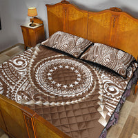 Cook Islands Gospel Day Quilt Bed Set Brown Tribal Curves LT05 - Polynesian Pride