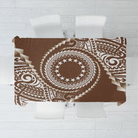 Cook Islands Gospel Day Tablecloth Brown Tribal Curves LT05 Brown - Polynesian Pride
