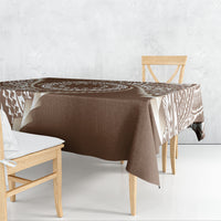 Cook Islands Gospel Day Tablecloth Brown Tribal Curves LT05 - Polynesian Pride