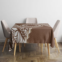 Cook Islands Gospel Day Tablecloth Brown Tribal Curves LT05 - Polynesian Pride