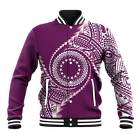 Cook Islands Gospel Day Baseball Jacket Maroon Tribal Curves LT05 Unisex Maroon - Polynesian Pride