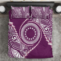 Cook Islands Gospel Day Bedding Set Maroon Tribal Curves LT05 Maroon - Polynesian Pride
